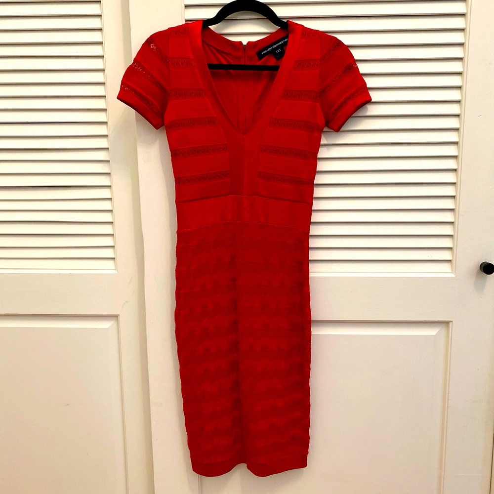 Crimson red bodycon French connection